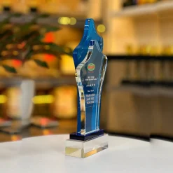 Cúp vinh danh nhân viên xuất sắc pha lê cao cấp, thiết kế sang trọng, khắc nội dung theo yêu cầu. Phù hợp làm kỷ niệm chương, cúp trao thưởng doanh nghiệp, vinh danh cá nhân tiêu biểu.
